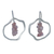 Tourmaline dangle earrings, 'Prosperous Peace' - Silver Earrings with Tourmaline (image 2d) thumbail