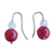 Quartz drop earrings, 'Crystalline Crimson' - Faceted Red and Crystal Quartz Drop Earrings from Brazil (image 2c) thumbail