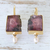 Tourmaline and cultured pearl drop earrings, 'Natural Mystique' - Artisan Crafted Tourmaline and Cultured Pearl Earrings