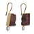 Tourmaline and cultured pearl drop earrings, 'Natural Mystique' - Artisan Crafted Tourmaline and Cultured Pearl Earrings