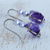 Amethyst and cultured pearl drop earrings, 'Lilac Nuances' - Brazilian Handmade Amethyst and Cultured Pearl Earrings