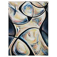 'femenino ii' - pintura acrílica de figura femenina abstracta