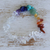 Multi-gemstone beaded stretch bracelet, 'Chakra Rainbow' - Artisan Crafted Gemstone Bracelet thumbail