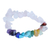 Multi-gemstone beaded stretch bracelet, 'Rosy Chakra' - Handcrafted Gemstone Chakra Bracelet (image 2d) thumbail