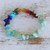 Multi-gemstone beaded stretch bracelet, 'Colorful Chakra' - Amazonite and Multigem Chakra Bracelet (image 2b) thumbail