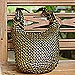 Recycled aluminum pop-top hobo handbag, 'Golden Companion' - Recycled Golden Pop-Top Hobo Handbag from Brazil