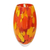 Handblown art glass vase, 'Colors of Fire' - Unique Murano Inspired Glass Vase In Yellows and Orange (image 2a) thumbail