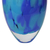 Handblown art glass vase, 'Colors of the Sky' - Unique Murano Inspired Glass Vase In Shades of Blue (image 2d) thumbail