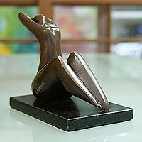 Bronze sculpture, 'Seated Woman'