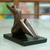 Bronze sculpture, 'Seated Woman' - Seated Woman Sculpture in Bronze with Granite Base (image 2) thumbail