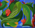 'Bottom of the Sea' (2020) - Original Multicolor Cubist Floral Theme Painting from Brazil thumbail