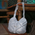 Soda pop-top shoulder bag, 'Silvery Patchwork' - Recycled Pop-top Shoulder Bag 'Silvery Patchwork' Brazil (image 2b) thumbail