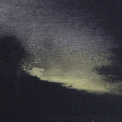 'The Cloud Passes' - Öl und Acryl auf Leinwand mit vorbeiziehenden dunklen Wolken