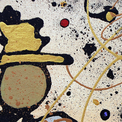 'Sonido de pandereta' (2009) - Pintura abstracta original de Brasil