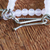 Rose quartz and ceramic pendant necklace, 'Reconnected' - Rose Quartz Mosaic Pendant Necklace with a Cultured Pearl