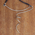 Y-Halskette aus Sterlingsilber - Schwarze Y-Halskette aus Sterlingsilber mit hochglanzpolierter Oberfläche