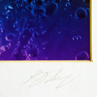 colour photograph, 'Bubbles I' - Signed colour Photograph of a Sea Wave in Sunlight