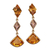 Citrine and amethyst dangle earrings, 'Soul of Elegance' - 14k Gold Earrings with 12 Carats of Amethyst and Citrine (image 2a) thumbail