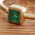 Emerald solitaire ring, 'Topkapi Treasure' - Genuine Emerald Solitaire Ring