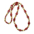 Jasper beaded necklace, 'Red River' - Long Beaded Necklace with Jasper
