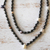 Collar largo de perlas cultivadas y hematites - Collar artesanal de hematites y perlas cultivadas