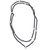 Lange Perlenkette aus Hämatit und Zuchtperle - Von Hand gefertigte Halskette aus Hämatit und Zuchtperlen