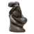Bronze sculpture, 'Origins' (2021) - Bronze Abstract Woman Figure with White Marble Base