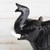 Dolomitskulptur - Brasilianische Elefantenskulptur aus schwarzem Dolomit mit Knochenstoßzähnen