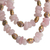 Halskette aus Rosenquarz und vergoldeten Perlen - Perlenkette aus brasilianischem Rosenquarz und Cloisonne aus 18 Karat Gold