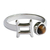Tiger's eye cocktail ring, 'Sign of Gemini' - Gemini Rhodium Plated Cocktail Ring with Tiger's Eye (image 2a) thumbail