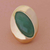 Gold plated quartz cocktail ring, 'Green Cat's Eye' - Oval Green Quartz Cocktail Ring in 18K Plated Gold (image 2b) thumbail