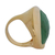 Gold plated quartz cocktail ring, 'Green Cat's Eye' - Oval Green Quartz Cocktail Ring in 18K Plated Gold (image 2e) thumbail