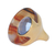 Gold plated smoky quartz and agate cocktail ring, 'Wood and Sea' - Agate and Smoky Quartz Cocktail Ring in 18K Plated Gold (image 2d) thumbail
