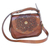 Leather shoulder bag, 'Caramel Mandala' - Leather Shoulder Bag with Mandala Design and Quartz (image 2a) thumbail