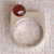 Garnet cocktail ring, 'Bright Asymmetry' - Garnet and Sterling Silver Cocktail Ring from Brazil (image 2b) thumbail