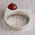Garnet cocktail ring, 'Bright Asymmetry' - Garnet and Sterling Silver Cocktail Ring from Brazil (image 2c) thumbail