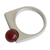 Garnet cocktail ring, 'Bright Asymmetry' - Garnet and Sterling Silver Cocktail Ring from Brazil (image 2d) thumbail