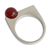 Garnet cocktail ring, 'Bright Asymmetry' - Garnet and Sterling Silver Cocktail Ring from Brazil (image 2e) thumbail