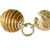 Gold plated golden grass station bracelet, 'Delicate Spheres' - Golden Grass and 18K Gold Plated Bracelet from Brazil