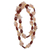 Quartz and agate beaded necklace, 'Salmon Beach' - Red and Pink Gemstone Necklace in Quartz Agate and Coconut