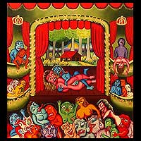 'Curtain of Mouth' (1982) - Unique Surrealist Painting