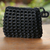 Soda pop top coin purse, 'Black Recycled Chic' - Black Soda Pop Top Change Purse from Brazil (image 2b) thumbail