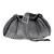 Soda pop top shoulder bag, 'Silvery Surprise' - aluminium Pop Top and Black Cord Crocheted Shoulder Bag