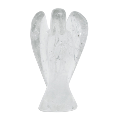Brazilian Smoky Toned Crystal Quartz 3-Inch Angel Sculpture