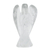 Estatuilla de cuarzo de cristal - Escultura de ángel de cuarzo de cristal ahumado brasileño de 3 pulgadas
