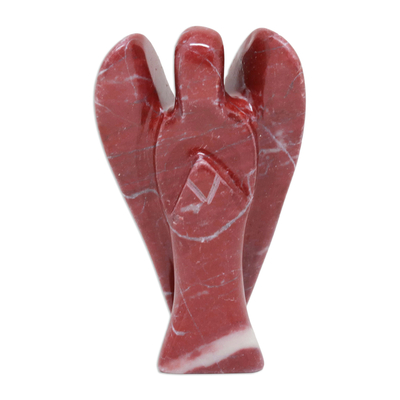 Petite Red Jasper Gemstone Angel Sculpture
