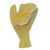 Calcite figurine, 'Angel of Spirituality' - Petite 3-Inch Yellow Calcite Gemstone Angel Sculpture
