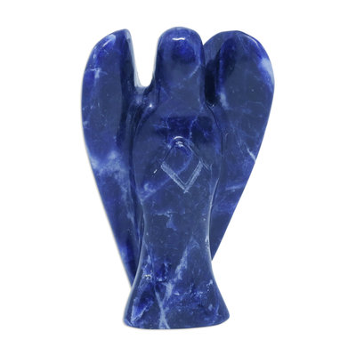 Dark Blue Sodalite Petite Gemstone Angel Sculpture