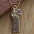 Gold plated pendant necklace, 'Beloved Saint Anthony' - Gold and Rhodium Plated St Anthony Pendant Necklace