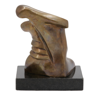 Escultura de bronce - Escultura abstracta de bronce con base de granito de Brasil